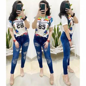 ARTIS STORE./Legging riped jeans import/legging import wanita