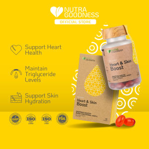 Nutra Goodness Nutra365 Heart & Skin Boost - Improve Heart & Skin Health Reduce Inflammation