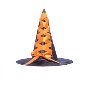 HOUCHU 3D Mũ phù thủy Halloween Hoạt hình Bắt mắt Đồ trang trí hóa trang Phù Thủy Đa năng Tự làm Đồ trang trí chổi Halloween Hóa trang