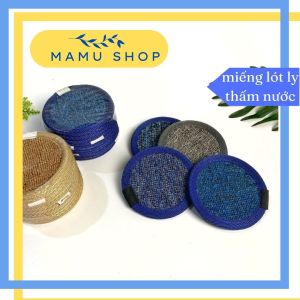 Miếng lót ly đá thấm nước đế lót ly Mamu shop M123