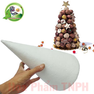 Phôi Xốp Hình Chóp Nón Cao 30 cm Đường Kính 16 cm Màu Trắng Đẹp Thích Hợp Làm Tháp Bánh Kẹo Trang Trí Sinh Nhật Tiệc Cưới Đồ Thủ Công DIY