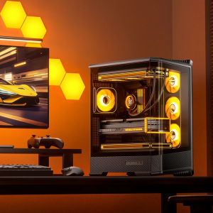 Jonsbo D400 Black atx เคสตู้ปลา กระจกนิรภัยหนา ดีไซน์เรียบหรู