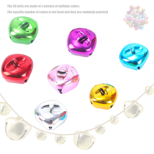 Assorted Color Christmas Craft Bells Premium Iron Materials Smooth Finishes Decorative Hanging Bells For Festival DIY