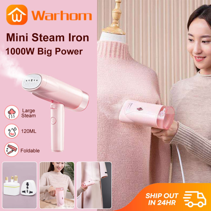 Handheld Garment Steamer 1000W Handheld Hanging Iron Compact Foldable Fast Heat Travel Iron