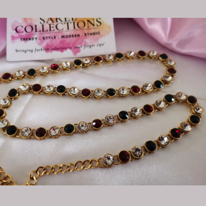 INDIAN STONE HIP CHAIN WITH WHITE / GOLD / MIX COLOURS / SILVER (BELLY CHAIN) FOR WOMEN