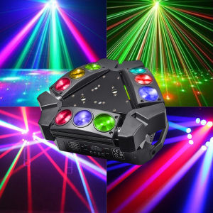Moving Spider Beam Spider Lights laser strobe Lampu Panggung fullcolor RGBW 9x3W 4in1 triangle LED beam disco light moving head light Bar disco club Party Event Dancing Konser Wedding MOOISHC
