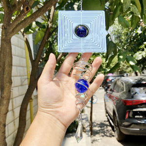 -Christmas- 360° Stainless Steel Rotating Wind Chimes Hanging For Home Garden Décor Ornaments Wind Chimes Lucky Charm 2023 Garden Decoration Outdoor Hanging