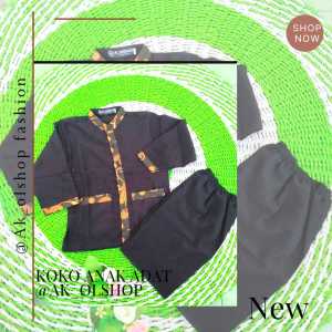 Koko pangsi anak laki laki usia 1-15th motif batik bahan katun wolvis lengan panjang