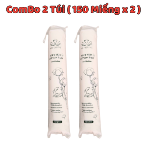 Bông Tẩy Trang 100% Cotton NEFOUME - 150 Miếng bông tẩy trang thiên nhiênThấm Hút Tốt An Toàn Cho Da