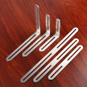 Stainless Steel Bracket Adjust Long Hole Double Swing 90 Degree Angles Anchor Fitting L Support Angle
