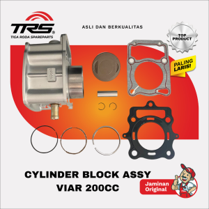 [TRS] CYLINDER BLOCK SET BURING VIAR KARYA 200 CC ORIGINAL TRS