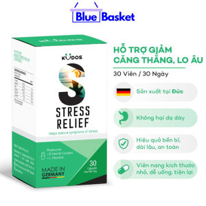 Viên Uống KUDOS STRESS RELIEF Thực phẩm bảo vệ sức khỏe giúp giảm căng thẳng lo âu (Hộp 30 Viên)