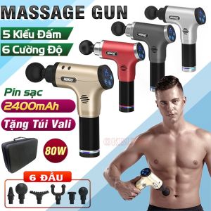 Máy massage giảm đau mỏi cơ 6 đầu Nhật Bản Nikio NK-171 - Xám - Dòng cao cấp