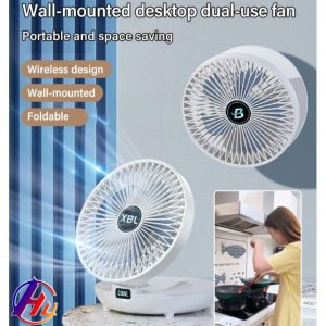 【 Local shipment 】Portable Dual-use Table Desk fan/Wall-mounted USB Charging Silent Small Fan Rechargeable Fan for Home Office