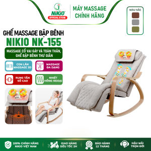Ghế Massage Toàn Thân Bập Bênh Thư Giãn Nikio NK-155 - 6 Chương Trình Mát Xa Con Lăn Xoa Bóp Kết Hợp Rung Tần Số Cao Và Nhiệt Sưởi Ấm