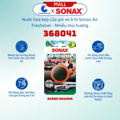 Nước hoa kẹp cửa gió xe ô tô Sonax Air Freshener - Nhiều mùi hươngHàng chính hãng