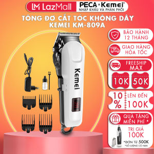 Tông đơ cắt tóc gia đình trẻ em màn hình LCD Kemei KM-809A công suất mạnh mẽ có thể dùng cắt lông cho thú cưng - Hàng chính hãng nhập khẩu PECA