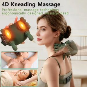 KONKA Finger Pressure Neck Massager Heated Back and Shoulder Massager Electric Kneading Neck Deep Massage Muscle Relax