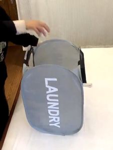 105L Large Collapsible Laundry Basket - Pop-Up Mesh with Wide Opening for Space-Saving Storage