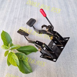 Bộ 2 cần  chân ga chân phanh dầu - có thể chế lại dùng cho phanh cơ - cụm 2 cần chân ga phanh  có khoá hãm