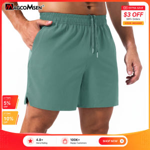 MAGCOMSEN Quần đùi chạy bộ của nam giới Mùa hè đàn hồi thoáng khí có túi Dây rút có túi Quần đùi nhanh khô Quần short chống nước nhẹ 2026