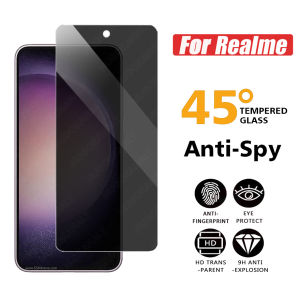 Privacy Tempered Glass for Realme 14x 14 13 12 Pro Plus + 5G C75 C67 C65 C63 C61 C51 C55 C53 11 5G 10 10T 9 8 7 6 5 3 9i 8i 5i 6i 7i C33 C21Y C25Y C30 C30s C25 C35 C25s C31 C21 C11 2021 C20 C20A C21Y C12 C15 C3 C2 C17 Anti Peeping Screen Protector Film