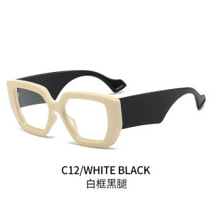 Trendy Square Big Women Glasses Frames Fashion Colorful Transparent Thick Glasses Female Grade Womens Eyeglasses with Frame