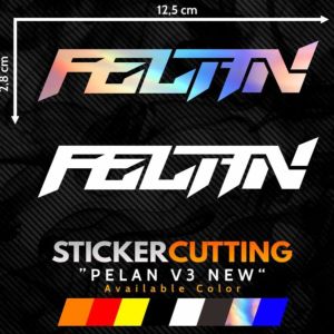 stiker pelan variasi motor helm hp cutting reflektive menyala 3d ukuran 12cm