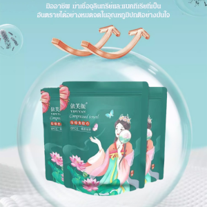 ผ้าขนหนูบีบอัดแบบพกพาสไตล์ กัวเฉา ผ้าเช็ดหน้าไฟเบอร์หนาขึ้น