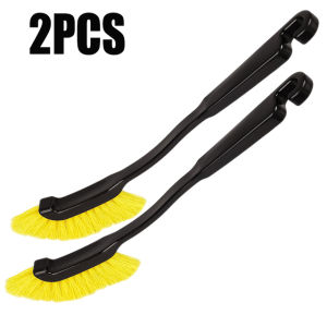2Pcs Car Wheel Tire Rim Detailing Brush With Plastic Handle Auto Washing Cleaner Tools