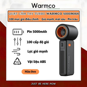 Quạt cầm tay turbo mini siêu mát Pin trâu 5000 mAh nhỏ gọn linh hoạt hiệu Hotcase WARMCO - 100 chế độ gió dùng liên tục 18h (tùy mức gió) thiết kế đẹp bền