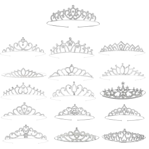 Thanh Lịch Vương Mão Tiaras Cho Phụ Nữ Pageant Nữ Hoàng Headband Hoàn Hảo Cho Đám Cưới Và Prom đạo cụ chụp ảnh