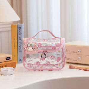 Kitty Clear Hanging Cosmetic Bag Waterproof Portable Travel Wash Bag Hook for cosmetic Toiletry Storage Organizer