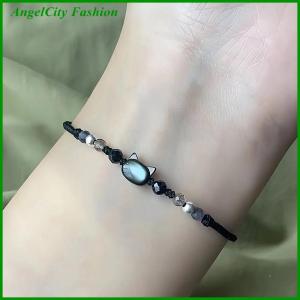 AngelCity Fashion Store Handmade Couple Cute Cat Bracelet Unique Stylish Hand Rope For Women Men Delicate Beaded Woven Bracelet Accessories Gifts