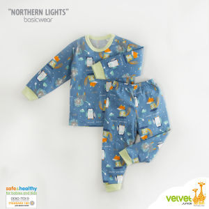 Velvet Junior Basic Long Sleeve and Long Pants With Shoulder Button Set