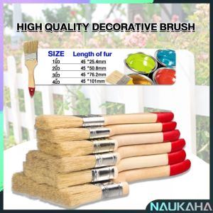 N.K. Paint Brush Bristles High Quality Decorative brush Wooden Bristle Hair Oil Acrylic