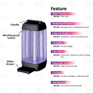 ASAHI JAPAN IK110N ELECTRIC MOSQUITO MOSQUITOES FLY BUG INSECT KILLER TRAP LAMP PEST CONTROL CATCHER PERANGKAP NYAMUK ELEKTRIK 捕蚊器 Ediyonline Ediy