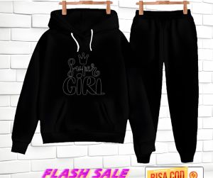 Setelan hoodie anak perempuan motif Super Girl untuk anak 3-12 tahun