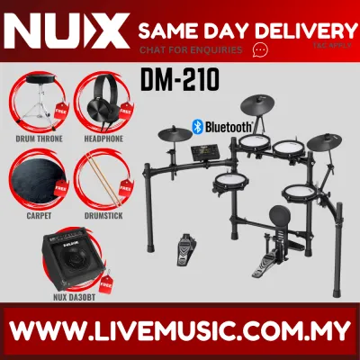 NUX DM-210 5 Piece Full Mesh Digital Electronic Drum Set Head By Remo ( DM210 / DM 210 )
