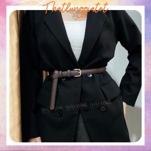 Thắt lưng nữ váy mặt kim vàng bản nhỏ 2cm (Hỗ trợ bấm lỗ cắt dây) TL419 - Thắt Lưng Giá Tốt