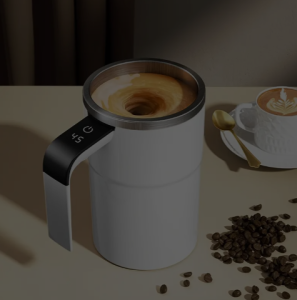 Smart Stainless Steel Coffee Mug with Magnetic Stirring & Intelligent Temperature Control - USB Rechargeable Anti-Settling Design for Perfect Milkshakes & Beverages