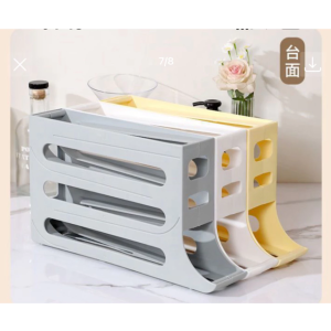 🔥Hot Sale🔥SG Ready Stock🔥Egg Storage Box | Space-Saving 4-Layer Organizer | Automatic Rolling Design | Convenient & Practical