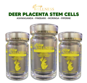 Easy Wellness Deer Placenta Stem Cell 60 Capsules with Pine Bark Extract- Immune System Support Cell Renewal Supplement