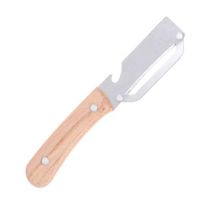 YUDESHUI with Wooden Handle and Bottle Opener Vegetable Peeler Multi-Functional Stainless Steel Kitchen Peeler High Quality Peeling Tool for Fruit Apple Potato Pumpkin Papaya