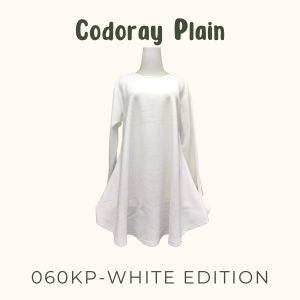 Baju Tunik Lengan Panjang Jumbo Codoray Plain White Edition All Size - Queens Fashion