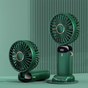 Mini Portable Fan Usb Rechargeable Handheld Fan Smart Led Digital Display 5 Speed Adjustable Fan for Travel Summer Cool Tools