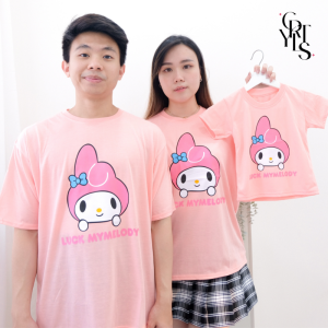 Carotyles Baju Atasan Kaos Couple Keluarga Family Wanita Anak Perempuan Laki Laki Pasangan Oversize Jumbo Lengan Pendek Panjang Korean Style Terbaru Luck Cinna