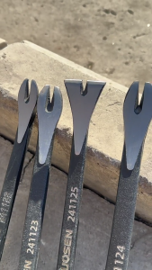 Double Ended Demolition Pry Bar with Ergonomic Grip for Wooden Surfaces Construction Removing Stubborn Nails Efficiently