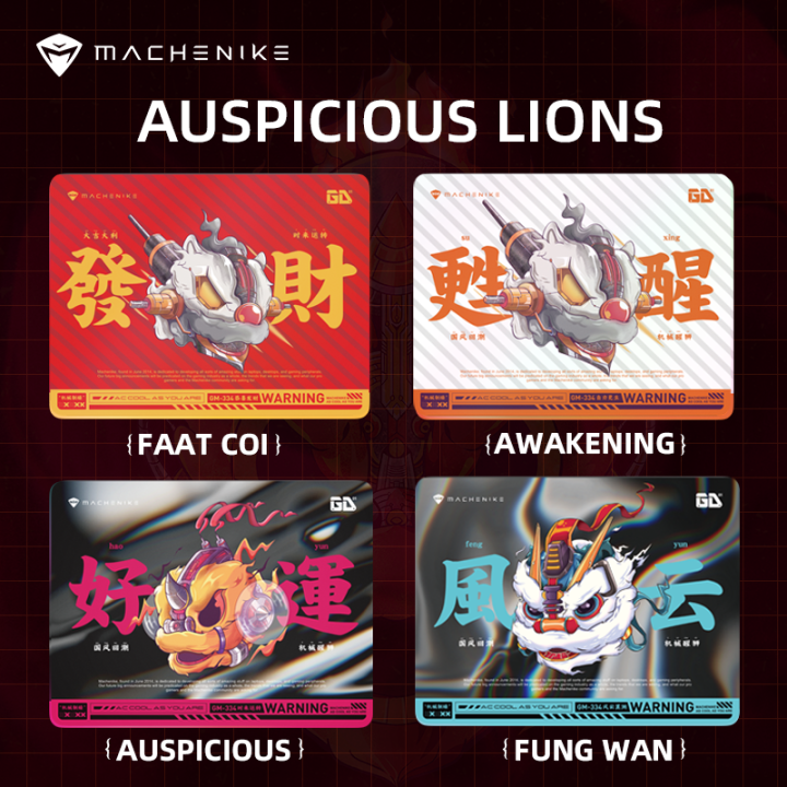 Machenike GM334 Gaming Mousepad Extra Large Glass Infused Gen2 neon