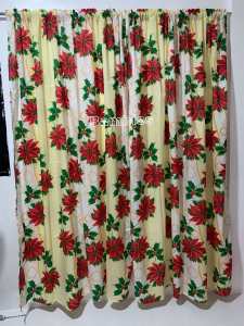 Printed Christmas Eve Design for  window curtainlababovalancertablecloth 46810 seaters
